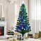 Edge Collections - 6' - Green - Pre-Lit Douglas Fir Artificial Christmas Tree with Fiber Optic Lights - 1 Piece